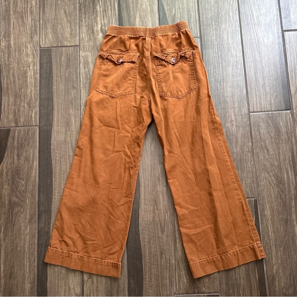 The GREAT. The General Wide Leg Cropped Pants in Cooper Sz 26 - Picture 6 of 9